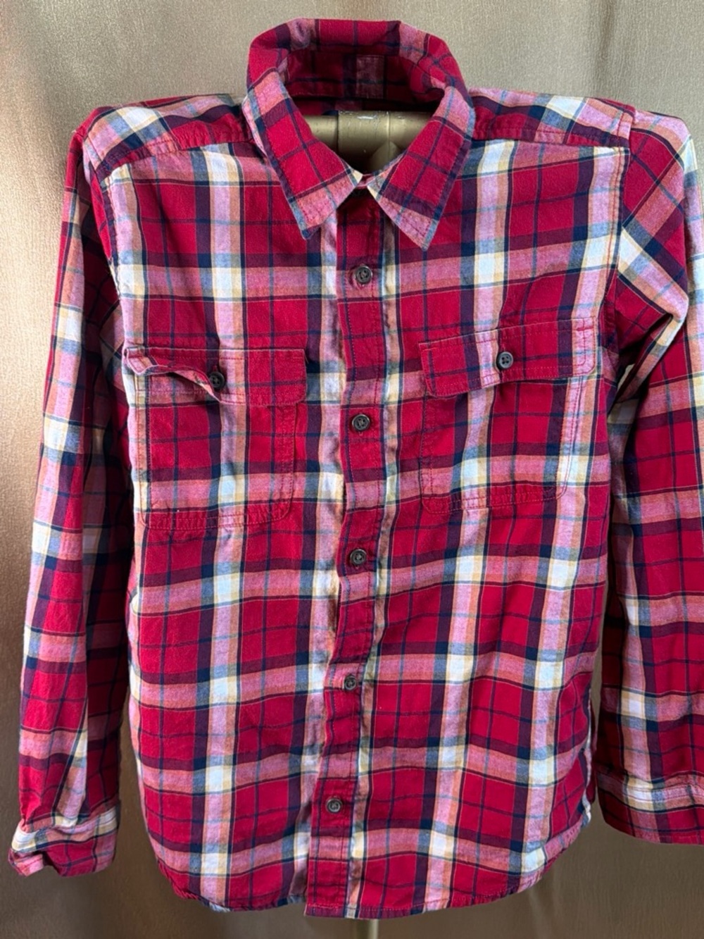The Children's Place Red Plaid Button-Down Shirt